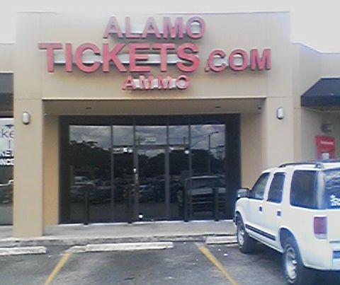 Front door of Alamo Tickets.com and Alamo Ammo.com